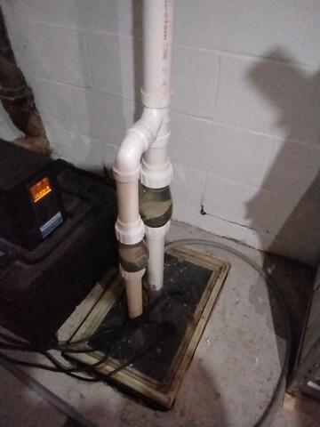 Upgrading a Sump Pump in Goshen, NY - Before Photo