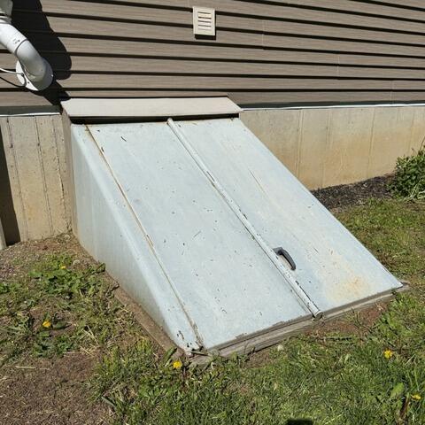 Replacing an Old Cellar Door in Verbank, NY - Before Photo