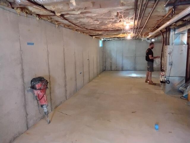 Waterproof Solutions for Leaky Basement Walls in Saugerties, NY - Before Photo