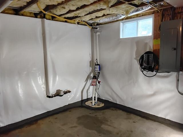 Installing a Full Basement Waterproofing System in Saugerties, NY - After Photo