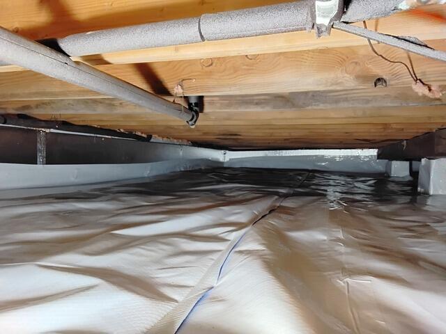 Sealing off & Insulating a Dirt Crawl Space in Wappingers Falls, NY - After Photo