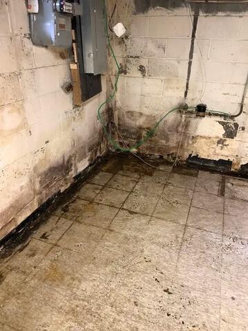 Waterproofing a Damaged Basement in New City, NY - Before Photo