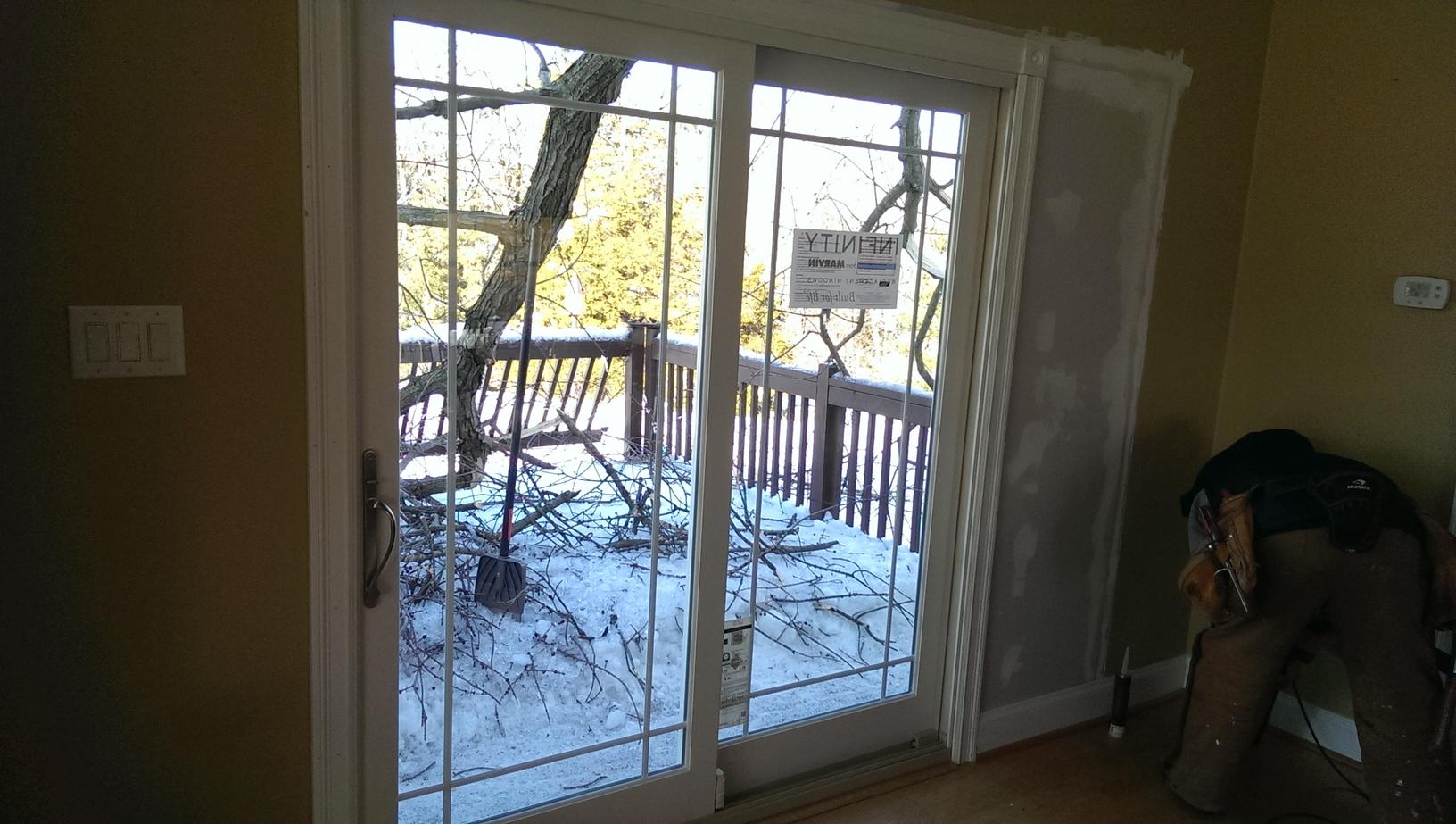 Global Home Improvement Before & After Photo Set Replacing Old Patio