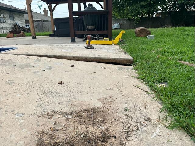 Pool deck repair in Oklahoma City - Before Photo