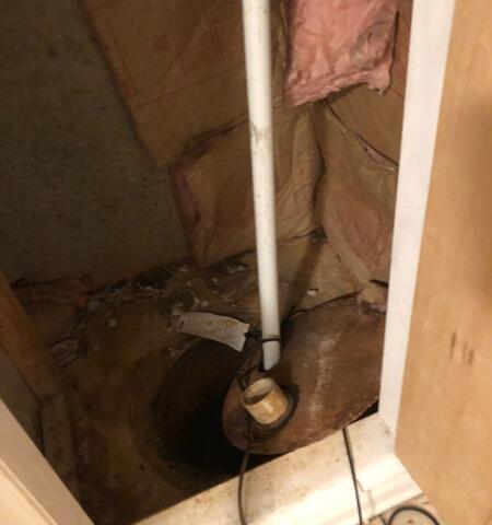 Sump Pump Replacement in Beltsville,MD - Before Photo