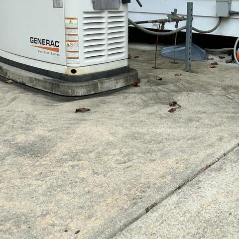 Cracked Concrete Patio repaired in Silver Spring. MD - Before Photo