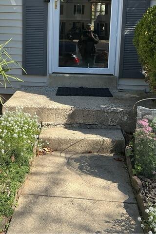 Concrete Sidewalk Leveling and Repair in Olney, MD - Before Photo