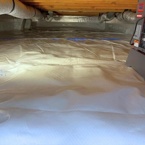 Crawl Space sealed and insulated in Centreville, VA - After Photo