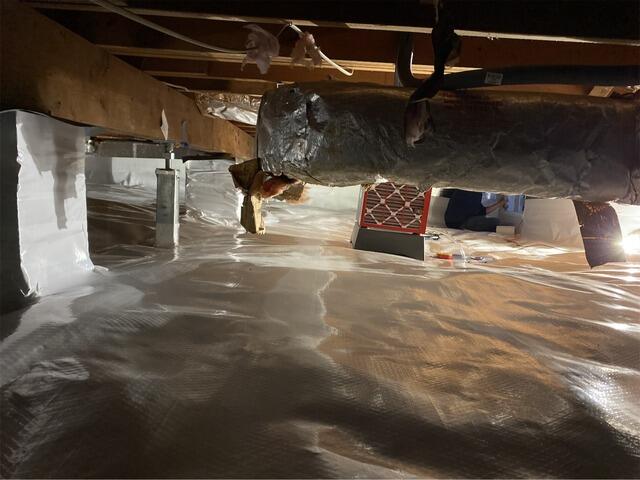 Crawl Space Sealing Encapsulation in Monrovia, MD - After Photo
