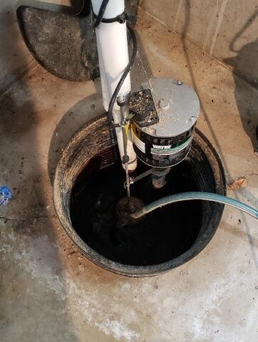Sump Pump Replacement in Savage, MD - Before Photo