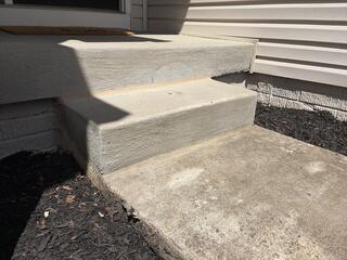 Sunken Concrete Step Repair in Stephens City, VA