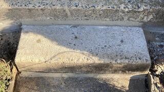 Cracked front concrete step in Brandy Station, VA