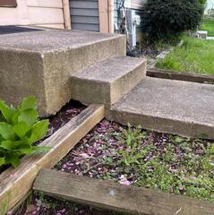 Concrete Porch Leveling in Burtonsville, MD - Front Stoop Lifted and Stabilized