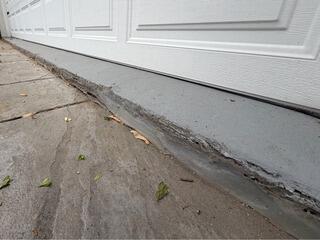 Leveled stamped concrete driveway in Centreville, VA