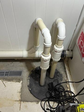 Basement Sump Pump System in Columbus, IN - Before Photo