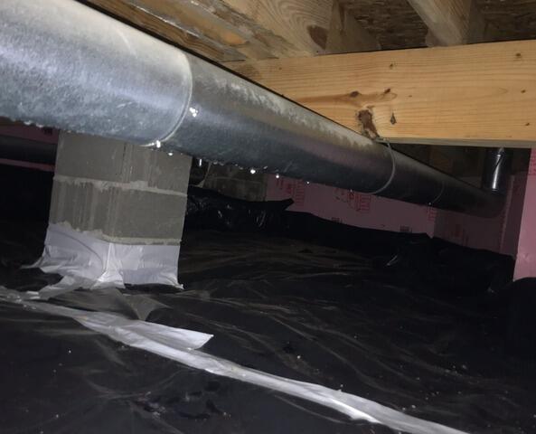 Complete Crawl Space Encapsulation & Waterproofing in Martinsville, IN - Before Photo