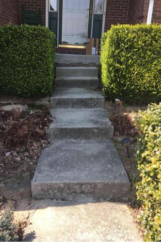 Concrete Step Stabilization & Lifting - Hope, IN - Before Photo