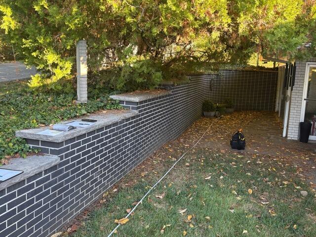 Outdoor Wall Restabilized in Indianapolis