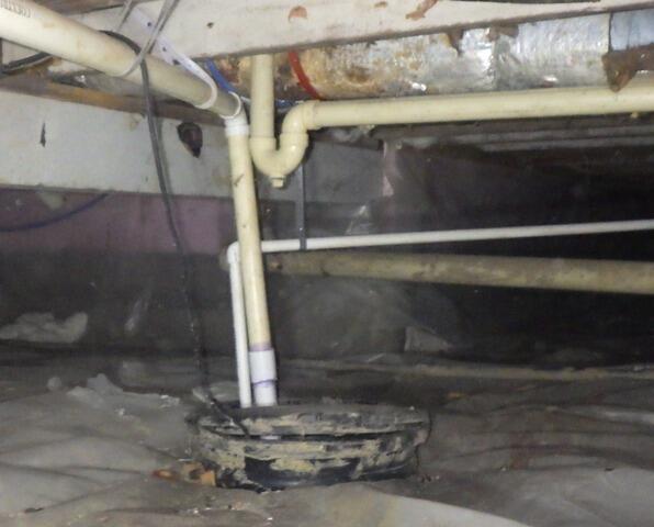 Crawl Space Encapsulation and Sump Pump Install in Clayton, IN - Before Photo