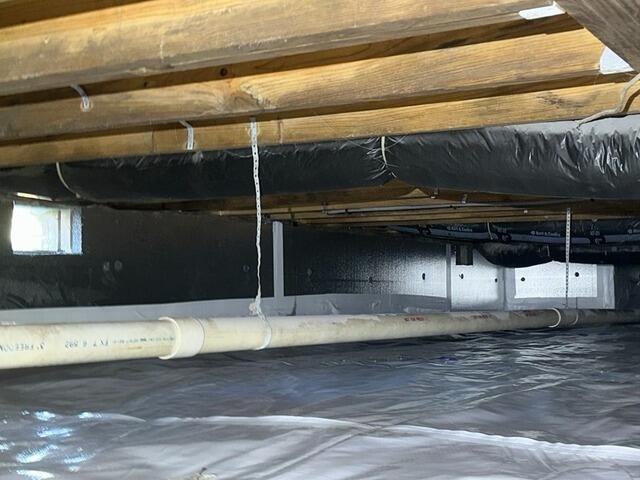 Crawl Space Encapsulation and Insulation in Selma, IN - After Photo