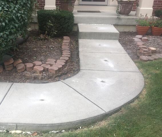 Front Walkway Concrete Lifting in Oldenburg - After Photo