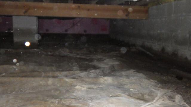 Crawl Space Encapsulation and Waterproofing in Berne, IN - Before Photo