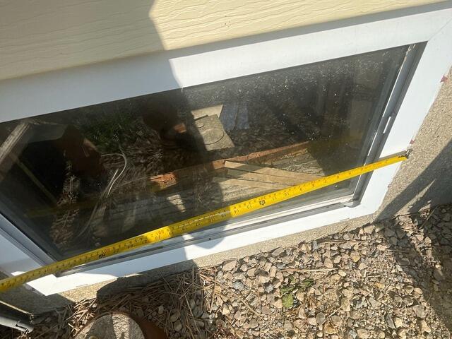Basement Window Replacement in Bryant - Before Photo