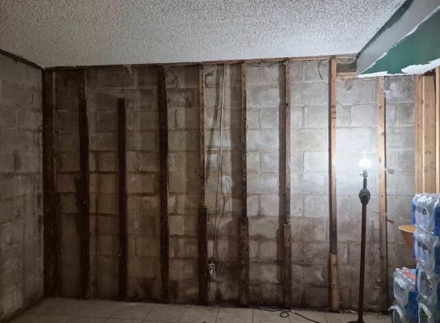 Basement Waterproofing in New Castle, IN - Before Photo
