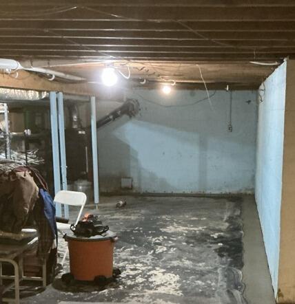Wet Basement Repair in Martinsville, IN - After Photo