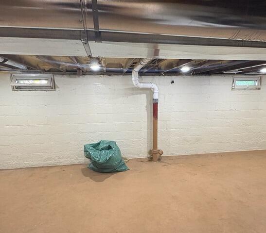 Basement Waterproofing and Egress Window Installation in Brownsburg, IN - Before Photo