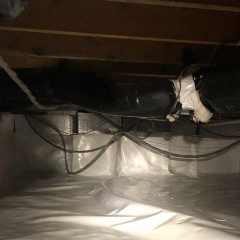 Crawl Space Encapsulation and Drainage System Installation in Noblesville - After Photo