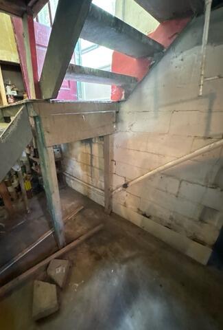 Basement Waterproofing in Centerville, IN - Before Photo