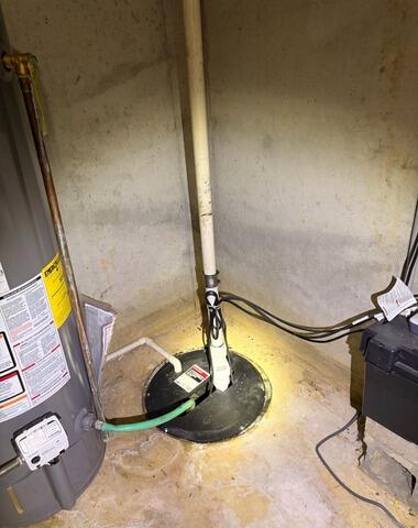 Basement Sump Pump Replacement in Mooresville, IN - Before Photo