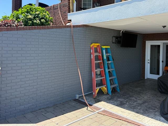Foundation Wall Stabilization with Geo-Lock Anchors in Seymour, IN - Before Photo