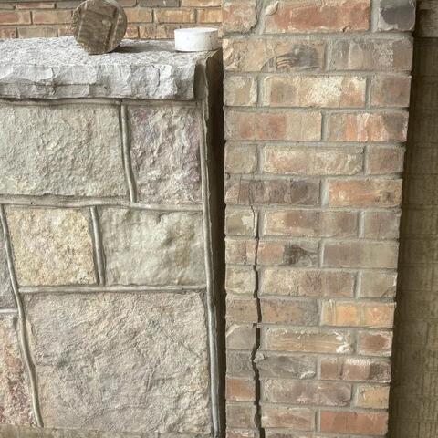 Retaining Wall Stabilization and Concrete Step Repair in Leesburg, IN - Before Photo