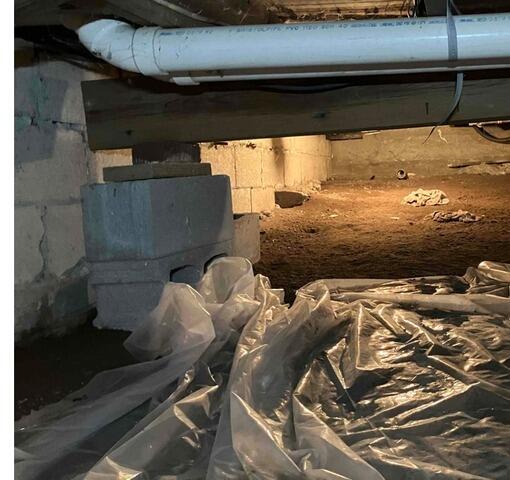 Crawl Space Encapsulation and Structural Support in Rome City, IN - Before Photo