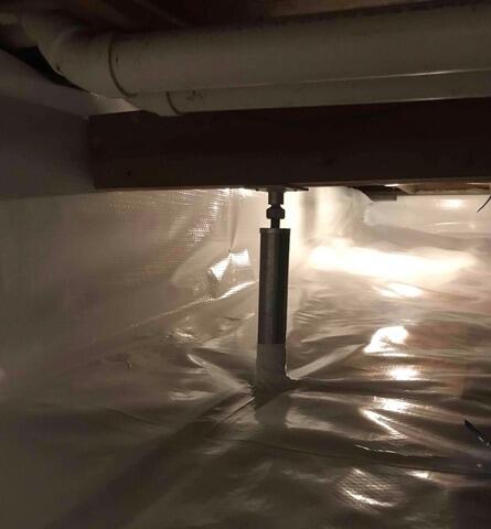 Crawl Space Encapsulation and Structural Support in Rome City, IN - After Photo