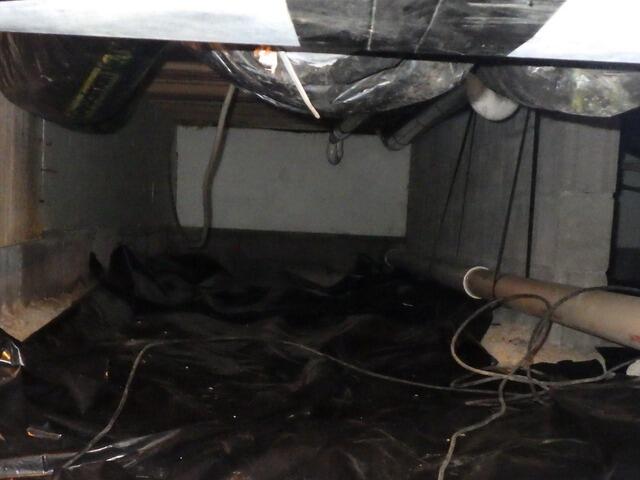 Crawl Space Encapsulation and Moisture Control in Avon - Before Photo