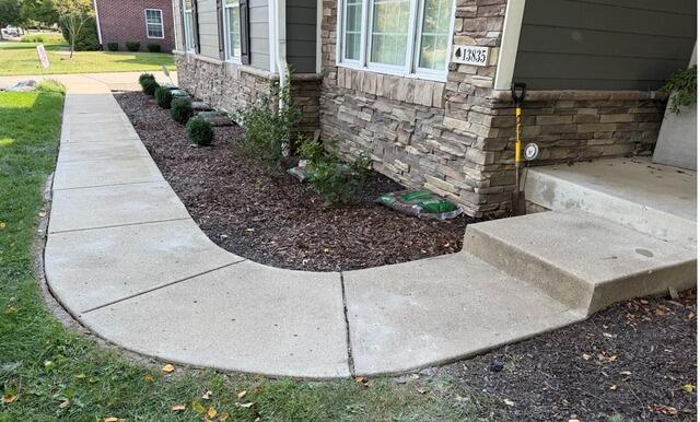 Sinking Sidewalk Repair in McCordsville, IN - After Photo