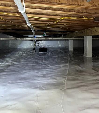 Crawl Space Waterproofing and Encapsulation in Crawfordsville, IN - After Photo