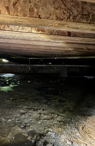 Crawl Space Waterproofing and Encapsulation in Crawfordsville, IN - Before Photo