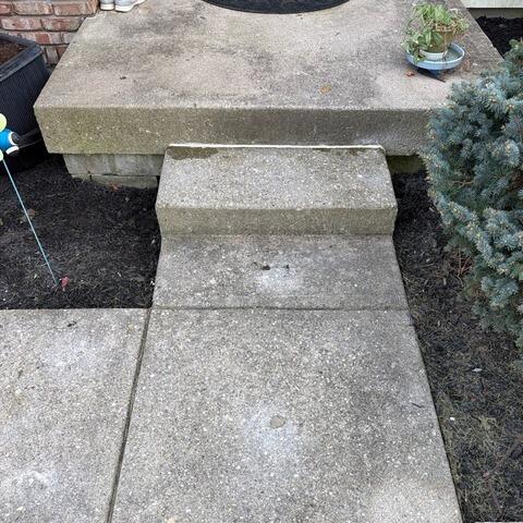Front Walkway Concrete Leveling and Crack Repair in Fishers - After Photo