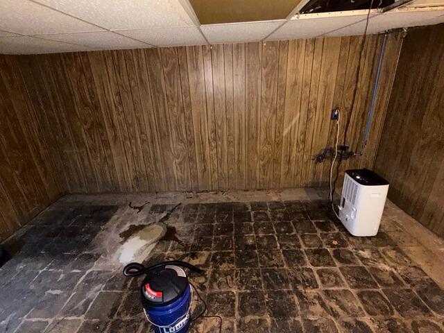 Basement Waterproofing System Installation in Indianapolis, IN - Before Photo