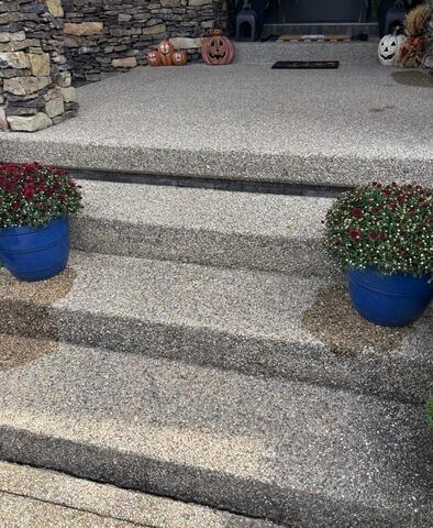 Front Porch Concrete Leveling in Avon, IN - Before Photo