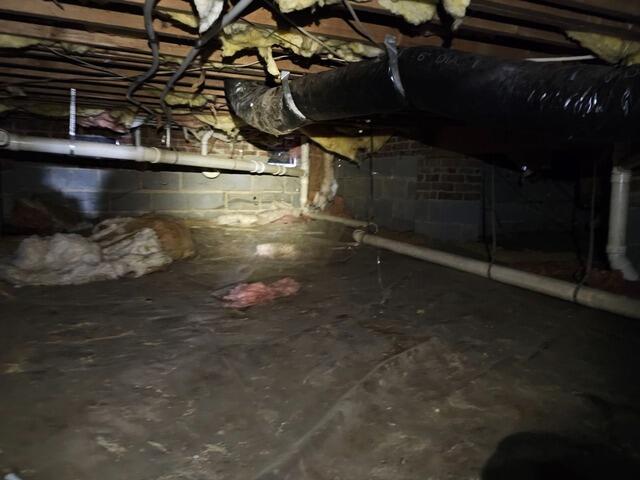 Cary, NC | Crawl Space Makeover: From Damp & Damaged to Clean & Protected - Before Photo