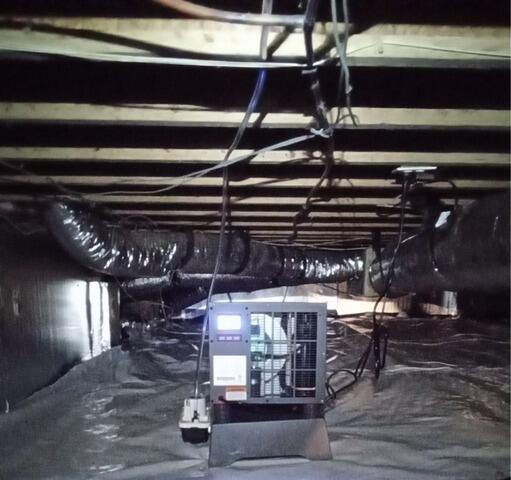 Greensboro, NC Crawl Space Encapsulation with SaniDry Sedona - From Damp & Cluttered to Clean & Healthy