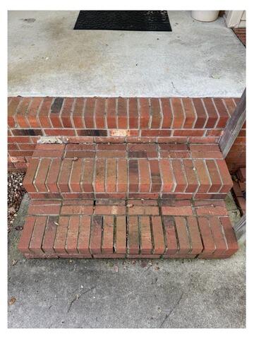 Concrete Steps Lifted and Restored in King, NC - Before Photo