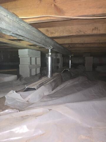 Crawl Space Structural Repair with SmartJacks in Wilson, NC