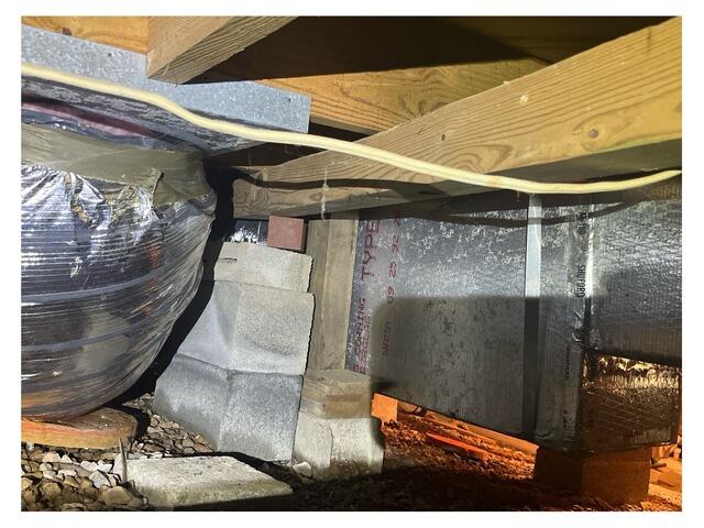 SmartJack Support and Crawl Space Encapsulation - New London, NC - Before Photo