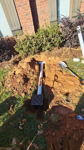 Surface Drainage Installation to Resolve Yard Water Pooling - Lewisville, NC